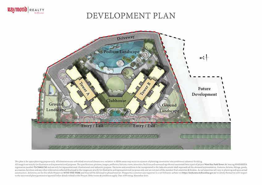 Master Plan of Raymond Realty | The Address | Thane Pokhran Road