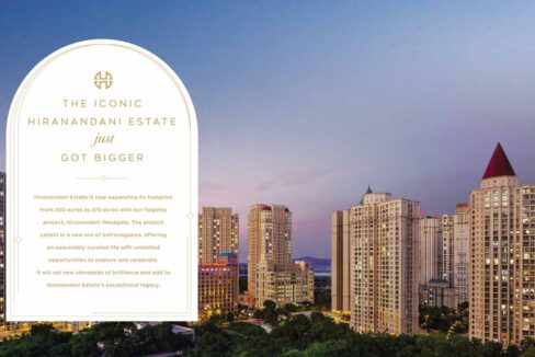 Hiranandani Westgate development in Thane, showcasing the 25-acre property with 13 towering residential buildings